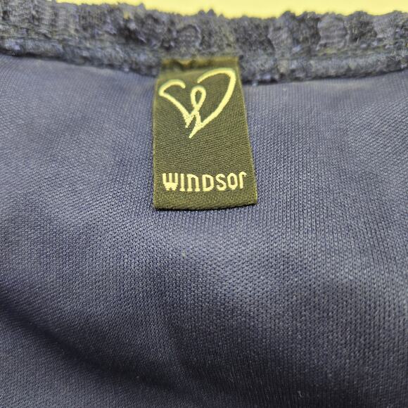 Windsor Women's Dress Medium M Blue Lace Hi Low Sleeveless Misses Size 8 10 - Picture 5 of 8